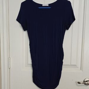 Classic Navy Maternity Short Sleeve Women's Tee